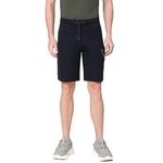 Van Heusen Athleisure Men Knit Shorts - Cotton Rich - Smart Tech, Easy Stain Release, Anti Stat, Ultra Soft, Moisture Wicking_50002_Black_M