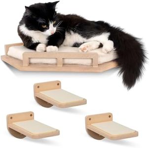 Cat Wall Shelves - Cat Shelves for Wall, Cat Shelf w/Cat Wall Steps, Cat Shelf for Wall - Corner Cat Shelf, Cat Shelves with Cat Wall Bed