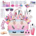 pretend makeup set Fake Make Up - Girls Makeup Set for Kids Girl Children Princess Play Makeup Game Christmas Birthday Gifts for 3-10 Years Old Girls Gift