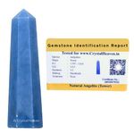 Crystal Heaven Certified Angelite Crystal Tower Obelisk Point for Chakra, Healing and Balancing - AAA Grade Original Certified Gemstone Agate for Reiki Meditation Yoga Spiritual (2-3 Inches)