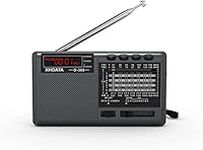 XHDATA D368 Pocket Radio Portable Transistor Radio AM FM SW Battery Radio Retro Supports TF Card/USB/Bluetooth MP3 Player