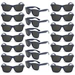 YQVIE 20 Pack Wholesale Sunglasses for Men Women in Bulk 70s Retro Cheap Glasses for Party Supplies, 20navy Blue, Large