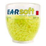 3M E-A-R E-A-Rsoft Yellow Neons Earplugs, 36 dB, Refill Bottle, 500 Pairs/Bottle, PD-01-002