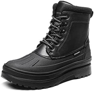 Bruno Marc Men's Insulated Waterproof Snow Boots Warm Fur Lined Outdoor Winter Boot Black,Size8,SBSB229M