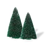 Department 56 Accessories for Villages Large Frosted Sisal Trees Accessory Figurine (Set of 2)