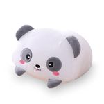 AIXINI 23.6 inch Cute Panda Plush Stuffed Animal Cylindrical Body Pillow,Super Soft Cartoon Hugging Toy Gifts for Bedding, Kids Sleeping Kawaii Pillow