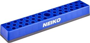 NEIKO 02401A Hex Bit Organizer, 37 Hole Drill Bit Holder Organizer, 1/4" Hex for Storage of Hex Bits and Drill Bits, Magnetic Bit Holder with Magnet Base for Screwdriver Bits