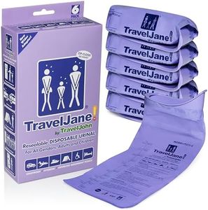 TravelJane Resealable Disposable Urinal (TJ1T-C) - 6 Pack for All Genders, Adults, and Children