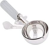 4 Oz Portion Scoop Ice Cream Disher with Trigger Release, Stainless Steel Cookie Scoop for Portion Control, Scoop Cookie Dough, Cupcake Batter; Half Cup Scoop for Baking