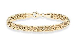 MiaBella 18K Gold Over Sterling Silver Italian Byzantine Bracelet for Women, Handmade in Italy (8 inches, Yellow-Gold-Plated-Silver)