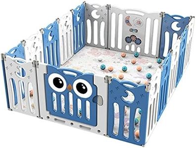 16 Panel Baby Safety Gate Baby Playpen Fence Child Gate Enclosure Owl Design