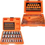 XEWEA 25Pcs Easy Out Set + 35PCS Screw Bolt and Left Hand Drill Set Extractor, EZ Out Kit Tools for Removing Stripped Screws and Broken Bolts,Studs,Nut