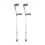 NRS Healthcare Double Adjustable Crutches - Plastic Handle - Long