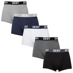 DKNY Mens Trunks PORTLAND - 5pk Grey/Black/Navy/Charcoal/White