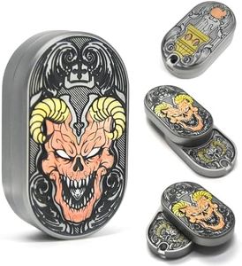 SKEDC Devil Fidget Slider,Stainless Steel Everyday Carry Finger Toy, Adult Sensory Toy, Helps Relieve Stress, Tension, and Anxiety,Suitable for Work,Study,Waiting, Gifts