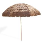 Impact Canopy 8 Foot Tiki Hut Hawaiian Pool Patio Umbrella, Outdoor Beach Hula Umbrella, Thatched Tiki