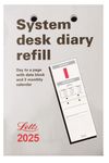 Letts of London System Desk diary refill 2025