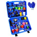 SGT Coolant Pressure Tester Kit, 31pc Universal Cooling System Radiator Leak Tester & Refiller with 23 Radiator Adapters,Master Coolant Vacuum Refill Kit with Vacuum Pump Vacuum Purge & Refill Tool