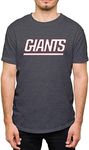 Hybrid Sports NFL - Core Logo - Officially Licensed Adult Short Sleeve Fan Tee for Men and Women, New York Giants - Heather Charcoal, Small