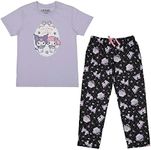 Kuromi & My Melody Women’s Lavender Sleepwear Set, Multicolored, Small