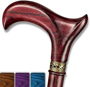 Asterom Walking Cane - Handmade, Ergonomic, Wooden Canes for Women & Men - Cool Walking Sticks for Seniors Women, Unique, Wood (Cherry, 36 Inches)