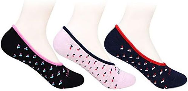 Hush Puppies Women's Cotton Regular Liners Socks (Pack Of 3) (Brohpfl-02-Po3_Multicolor_Free Size)