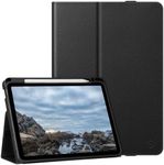 Fintie - Folio Case for iPad Air 11 inch M2 (2024), iPad Air 5th Generation (2022) / iPad Air 4th Generation (2020) 10.9 inch, Vegan Leather Smart Back Cover