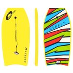 Osprey 42” Bodyboard for Adults, Lightweight Deck Boogie Board with Leash, Durable Core for Surfing & Bodysurfing