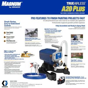 Magnum by Graco A20 PLUS Airless Paint Sprayer – 220-240V, 0.9L/min, 207 Bar