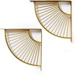 2Pcs Fan Shaped Metal Shelf Bracket