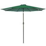 Greenbay 3m Round Parasol 8 Metal Ribs Construction Garden Furniture Parasol Outdoor Umbrella With Winding Crank & Tilt Function (Green)