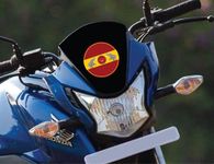 PEACOCKRIDE Thanga Thalapathy Vijay I Tamilaga Vettri Kazhagam I TVK I TVK Flag I Bike Sticker (PVC Vinyl)