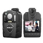 BOBLOV KJ25 1080P Body Camera, Built-in 3000mAh Large Battery for 13 Hours Video Shooting with Audio, Night Vision Body Worn Camera with Pre/Post-Recording, for Law Enforcement (without TF Card)