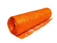 3A Featuretail Abaca Jute Fiber Roll for Bouquet Wrapping, Gift Wrapping, Bags, Basket Making and Crafts (18Inch x 10Ft, Color: Orange)