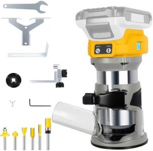 Cordless Compact Router 1000W Brushless, Compatible with DEWALT 20V Battery