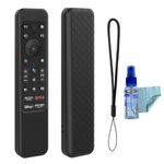 Smashtronics Sony TV Remote Cover - Silicone Cover for Sony Voice Remote Control Anti-Shock Protective Case Compatible with Sony 4K Ultra HD TV (Black, Model 2022-2024)