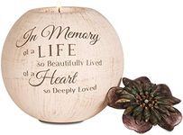 Pavilion Gift Company 19009 Light Your Way Terra Cotta Candle Holder, In Memory, 5-Inch