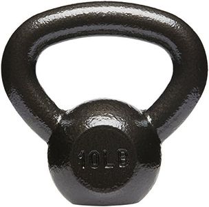 Amazon Basics Cast Iron Kettlebell with Enamel Finish, 10lbs / 4.5kgs, Black