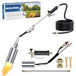 Propane Torch Weed Burner,High Output 1,800,000 BTU with Adapter,Self Igniter and Turbo Trigger,11.5FT Hose Flamethrower for Flame Weeding,Roof Asphalt,Ice Snow,Road Marking