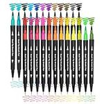 Piochoo Dual Brush Marker Pens,24 C