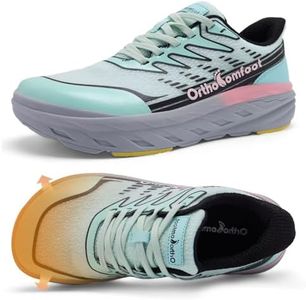Women's Orthopedic Diabetic Wide Slip On Tennis Shoes: Comfort Plantar Fasciitis Arch Support Flat Feet Neuropathy Bunions Recovery Sneakers, LightWeight Casual Athletic Shoes Mint Size 8.5