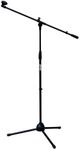 Gemini Sound MBST-01 Durable Foldable Collapsible Tripod Microphone Stand Universal Mic Mount and Height Adjustable with Extending Telescoping Boom Arm