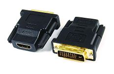 EXCALIBUR HDMI FEMALE TO DVI (1+24) DVI-D MALE GOLD PLATED ADAPTOR CONNECTOR