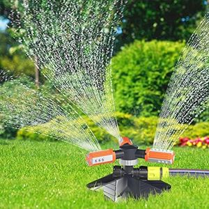 Automatic 360° Rotating Garden Sprinkler with Quick Connectors