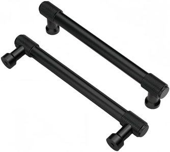 Fiabgum 10 Pack 5 Inch(128mm) Black Cabinet pulls Kitchen Cabinet Handles, Cabinet Pulls Kitchen Cabinet Hardware for Cupboard Drawer Pulls