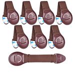 KitschKitsch Furniture Safety Locks For Kids (Pack Of 8 Piece All Brown) Made In India