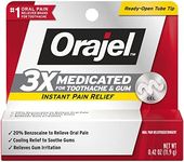 Orajel 3X for Toothache & Gum Pain: Maximum Gel Tube 0.42oz (Pack of 2)