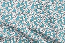 Spoonflower Fabric - Mahjong Tiles 