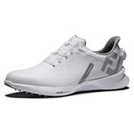 FootJoy 55446080M Men's Fuel BOA Golf Shoe, 8 UK Medium, White/Grey Boa