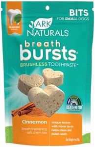 ARK NATURALS Breath Bursts Brushless Toothpaste Dog Treats, Dog Dental Bits for Small Breeds, Unique Texture Helps Clean Teeth & Freshen Breath, Cinnamon, 4 oz, 1 Pack